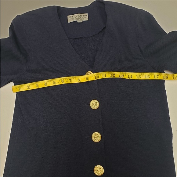 St John knit blazer / long cardigan top - Picture 6 of 8